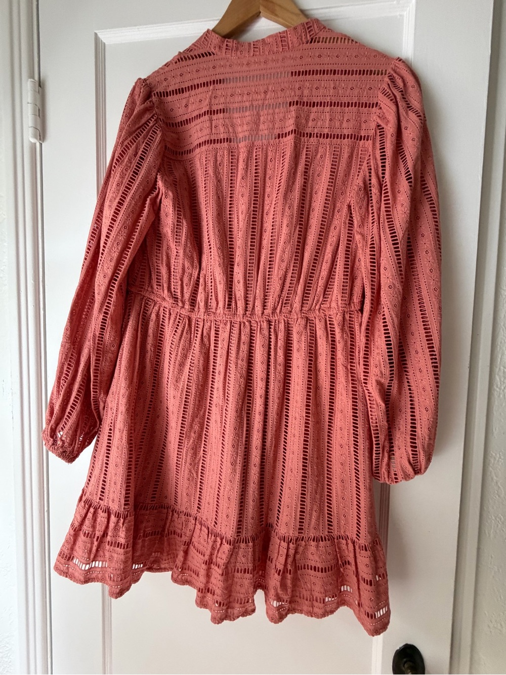 Anthropologie 100% Cotton Pink Dress - Picture 3 of 8